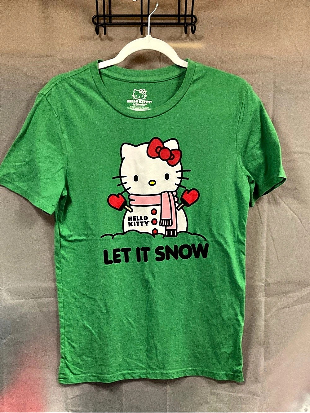 Hello Kitty Let It Snow Graphic Tee in Green